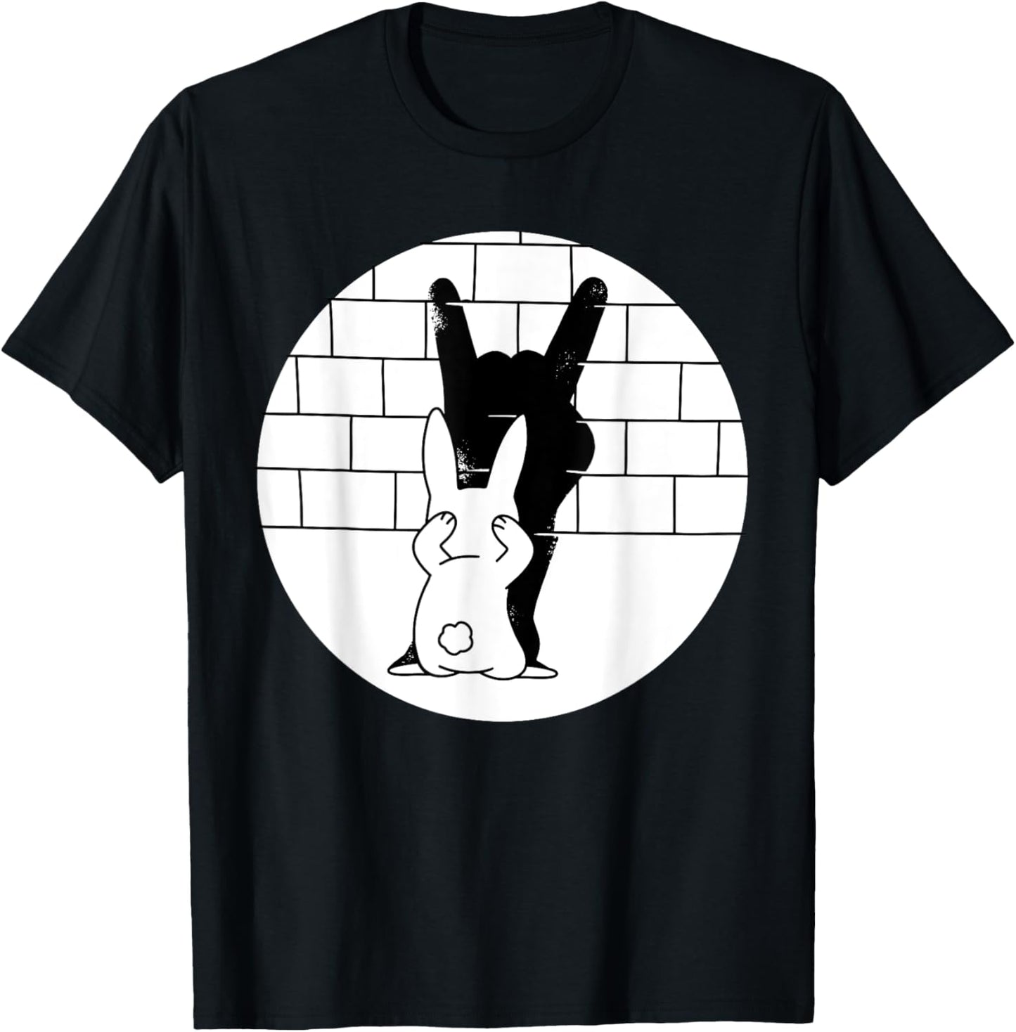 Funny Rabbit Bunny Animal Shadow Puppet T-Shirt