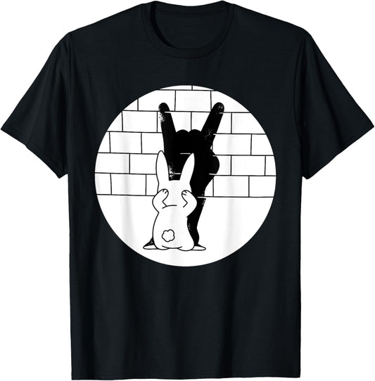 Funny Rabbit Bunny Animal Shadow Puppet T-Shirt