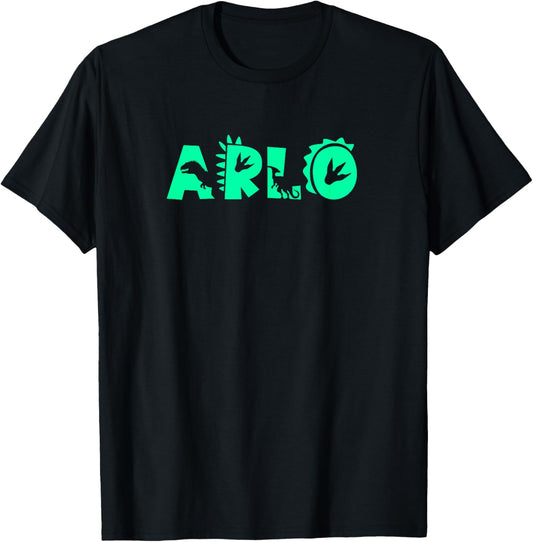 Arlo Personalized Boys Dinosaur T Rex Cute Custom T-Shirt