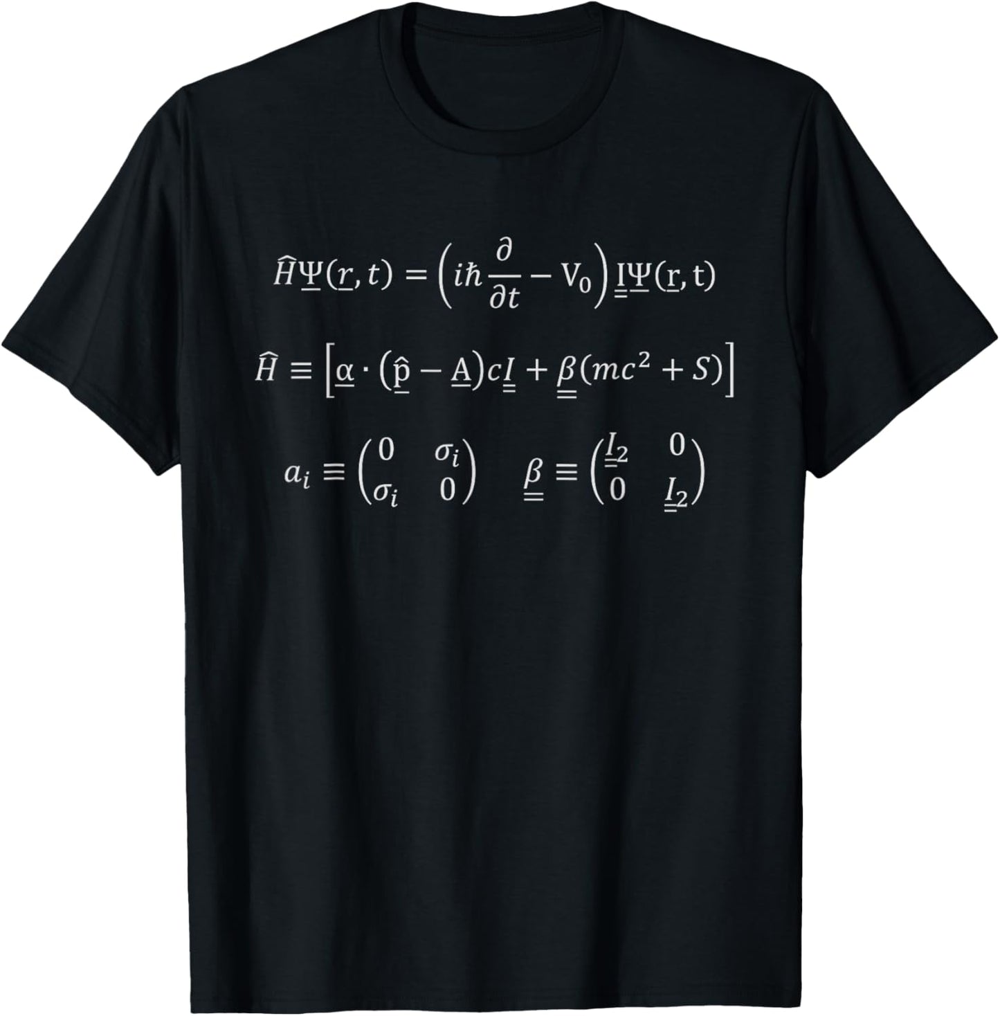 Dirac equation | Nerdy Science Physics Electrodynamics T-Shirt