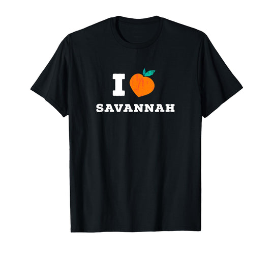 I love Savannah, Georgia / Minimal Savannah, GA Peach T-Shirt