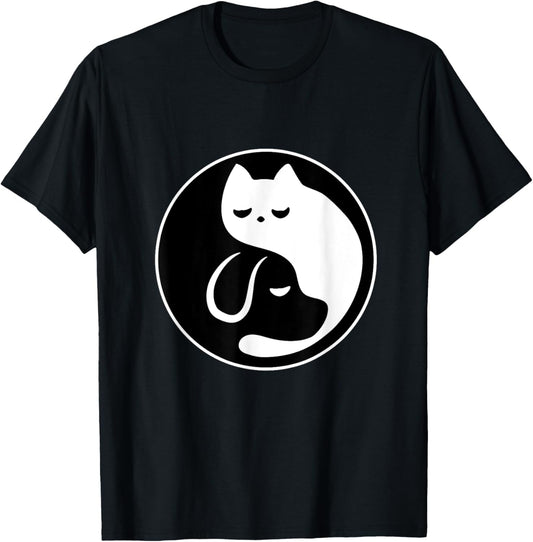 Yin Yang Cat and Dog for Men and Women - Yin Yang T-Shirt
