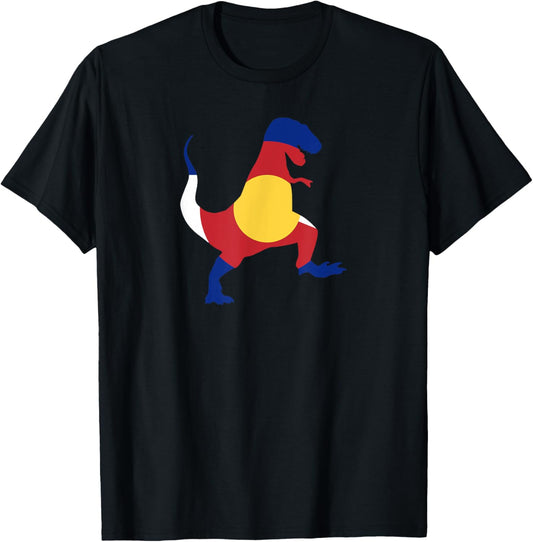 State of Colorado Flag T Rex Dinosaur SHIRT BOYS Birthday T-Shirt