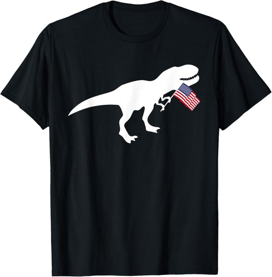 Tyrannosaurus Rex Funny 4th of July Dinosaur Men Women T-Shirt