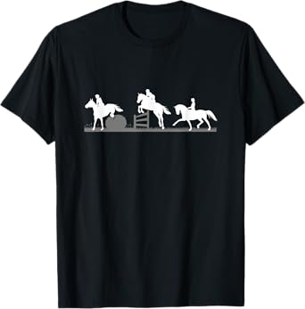 Eventing Horses T-Shirt Horse Jumping and Dressage T-Shirt