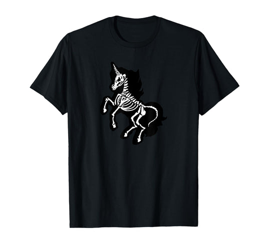 Gothic Unicorn Skeleton Kawaii Alternative Goth T-Shirt