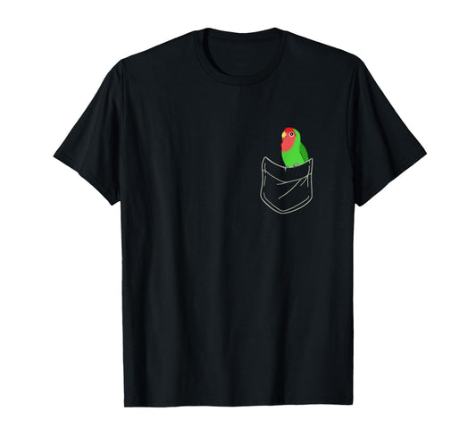 Pocket green Lovebird Cute Peach Faced Lovebird Birb memes T-Shirt