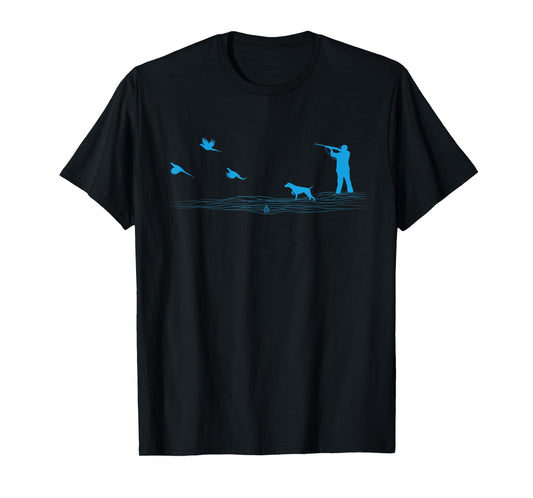 Flying Pheasant Graphic Upland Bird Hunter Dog Hunting T-Shirt
