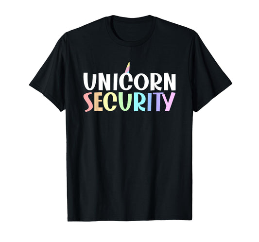 Unicorn Security Dad Brother Halloween Costume Men Boys T-Shirt