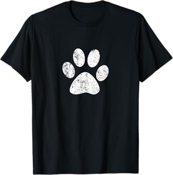 Dog Cat Paw Print Bulldogs Wildcats Huskies Tigers T Shirt T-Shirt
