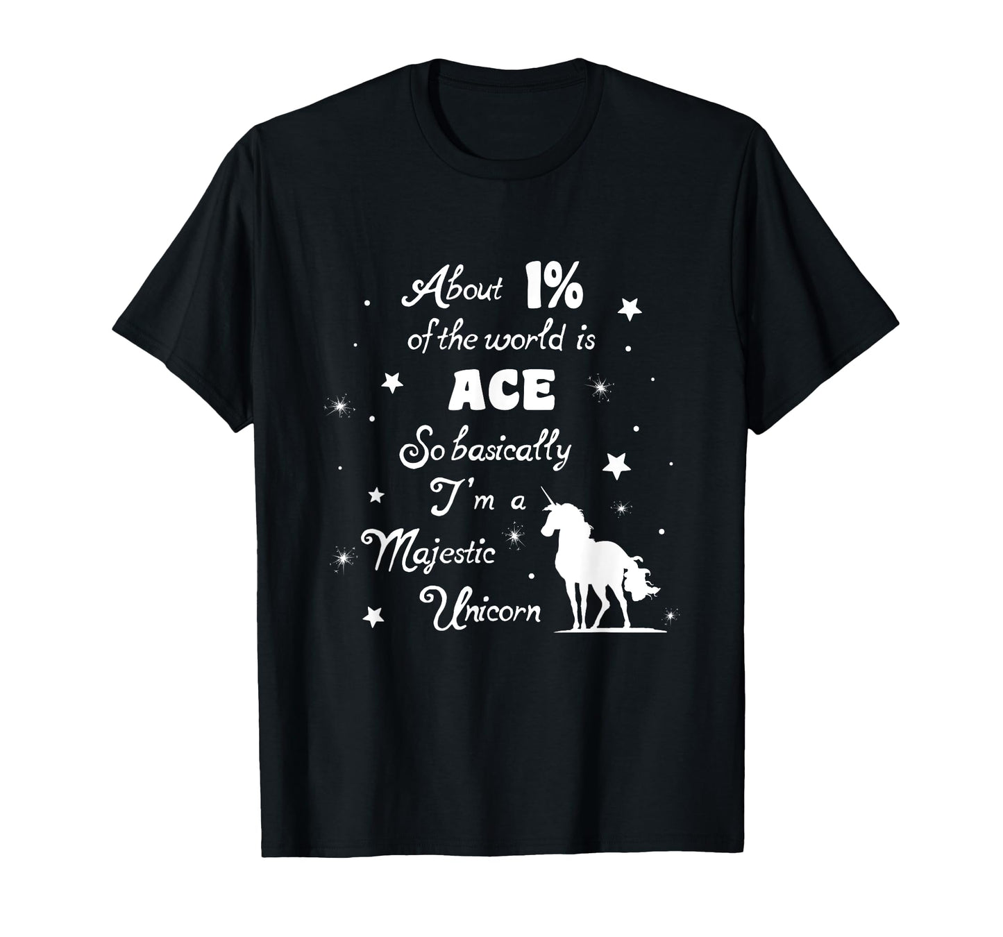 Ace Majestic Unicorn tshirt Asexuality Asexual pride t-shirt T-Shirt