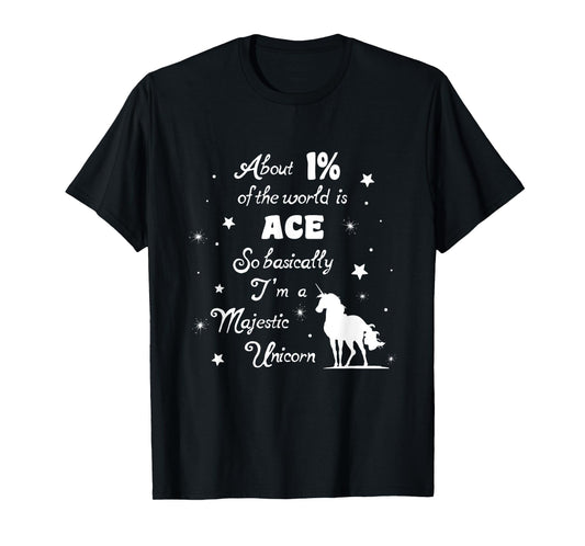 Ace Majestic Unicorn tshirt Asexuality Asexual pride t-shirt T-Shirt