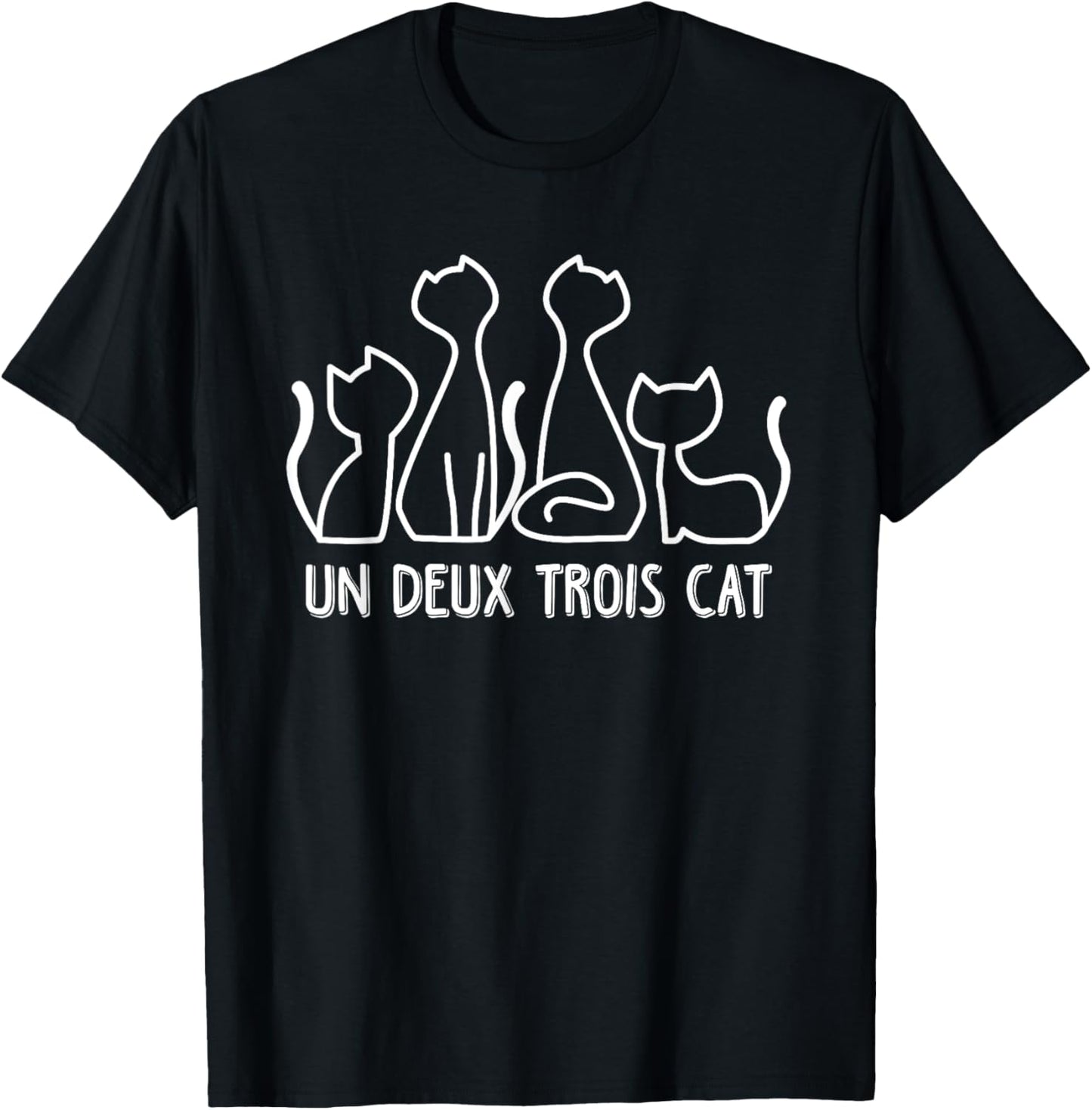 Un Deux Trois Cat T Shirt Funny Cute French Kitty Gift Women T-Shirt