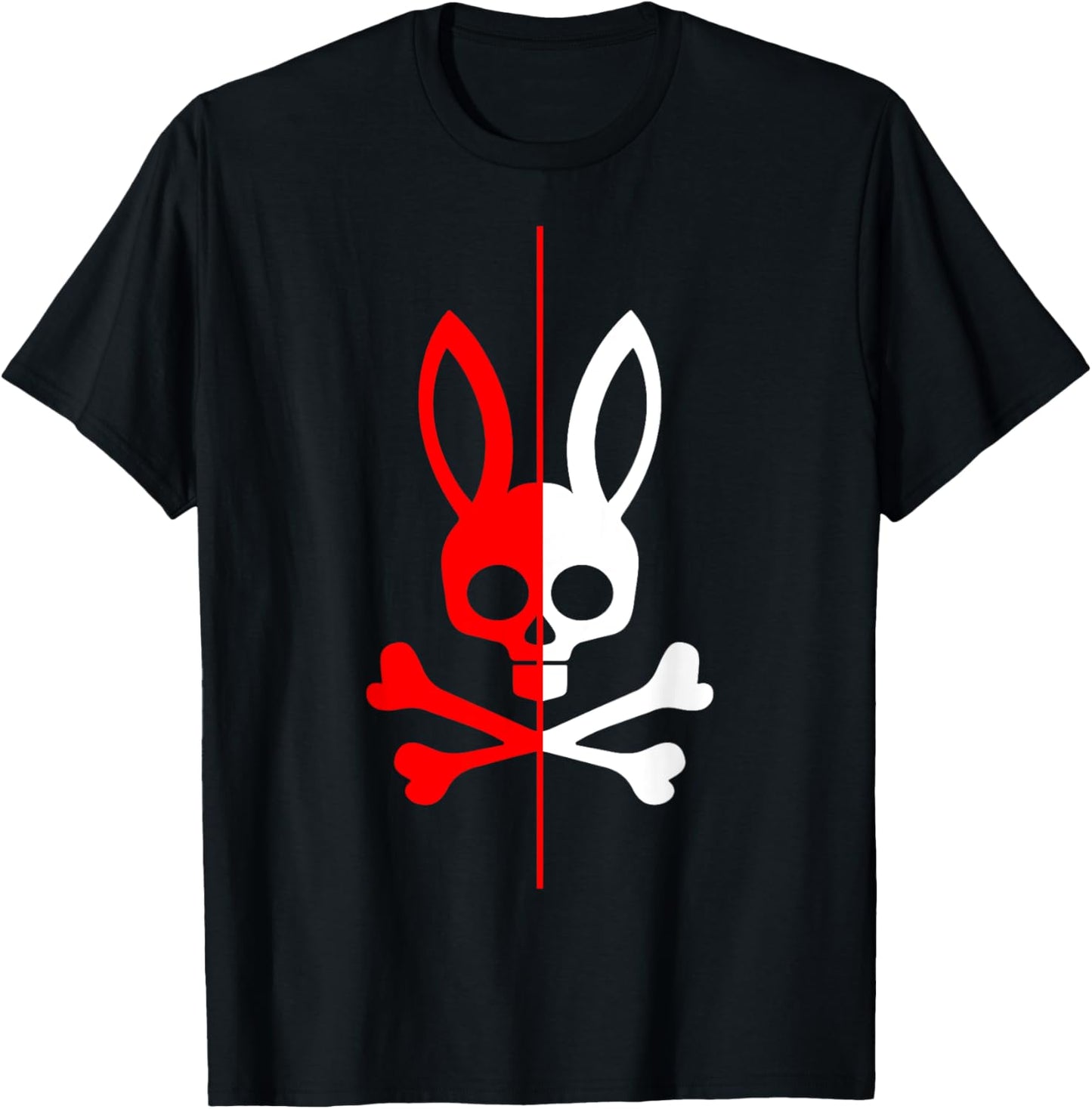 Scary Skull And Crossbones Bad Rabbit Horror Bunny Halloween T-Shirt