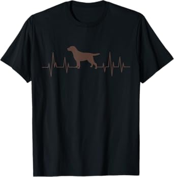 Chocolate Lab Dog Heartbeat Veterinarian Labrador Retriever T-Shirt for Men Women Girls Kids