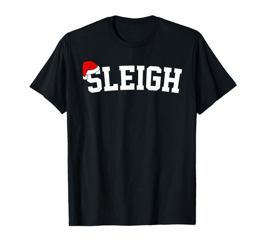 Sleigh Christmas Santa Hat Matching Christmas Family Pajama T-Shirt