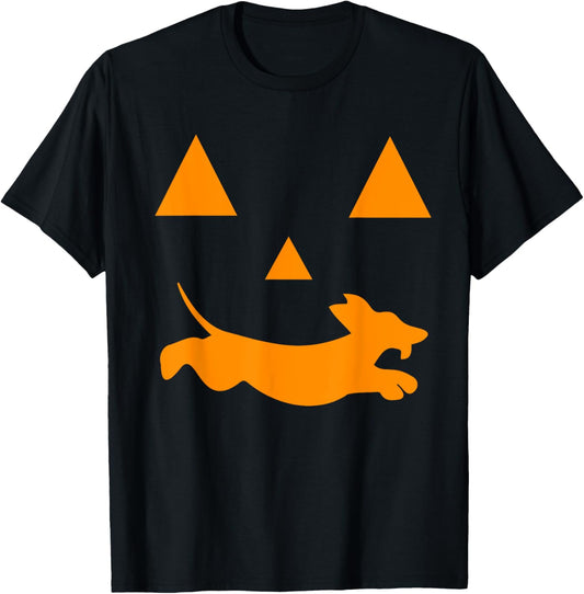 Halloween Pumpkin Dachshund Jack-o-lantern Costume T-Shirt