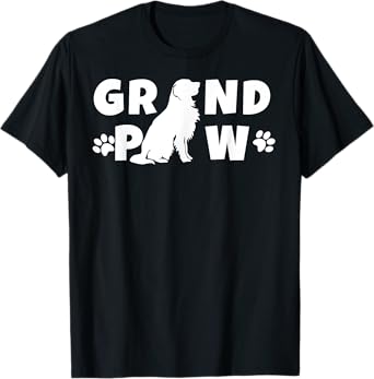 Golden Retriever Grandpa Grand Paw Shirt Dog Lover Grandpaw T-Shirt