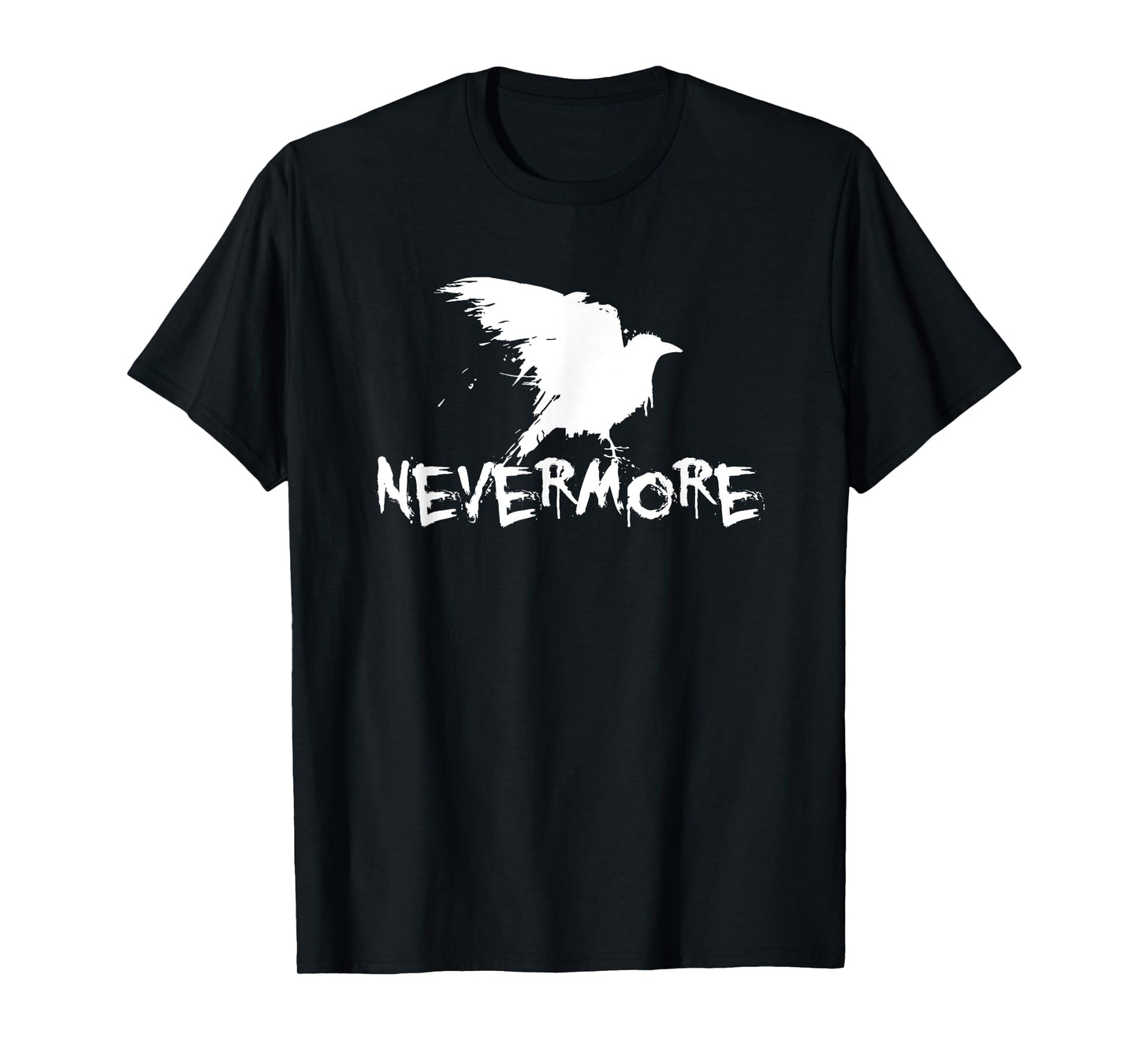 Quoth The Raven Nevermore by Edgar Allan Poe Gothic Crow T-Shirt