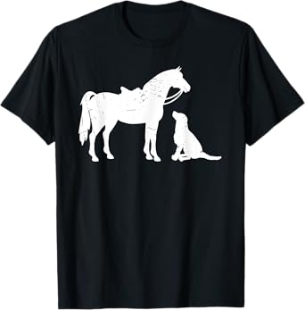 HORSE and DOG Motif for women and men. Horse Dog Lover T-Shirt