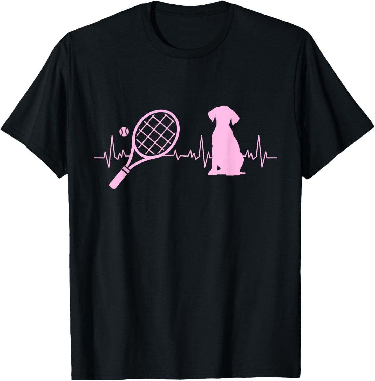 Unisex-Adults Dog Lovers Sports Enthusiasts Classic Fit Black Short Sleeve T-Shirt