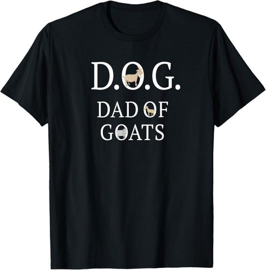 Dad of Goats Funny Acronym Goat Lover Farmer Father's Day T-Shirt
