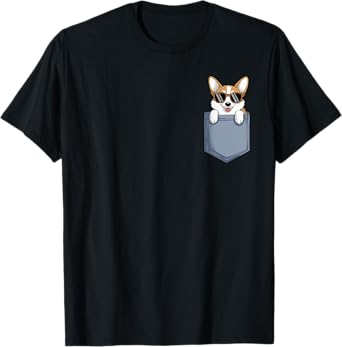Corgi In The Pocket Cute Corgi Dog Lovers Men Women Kids T-Shirt