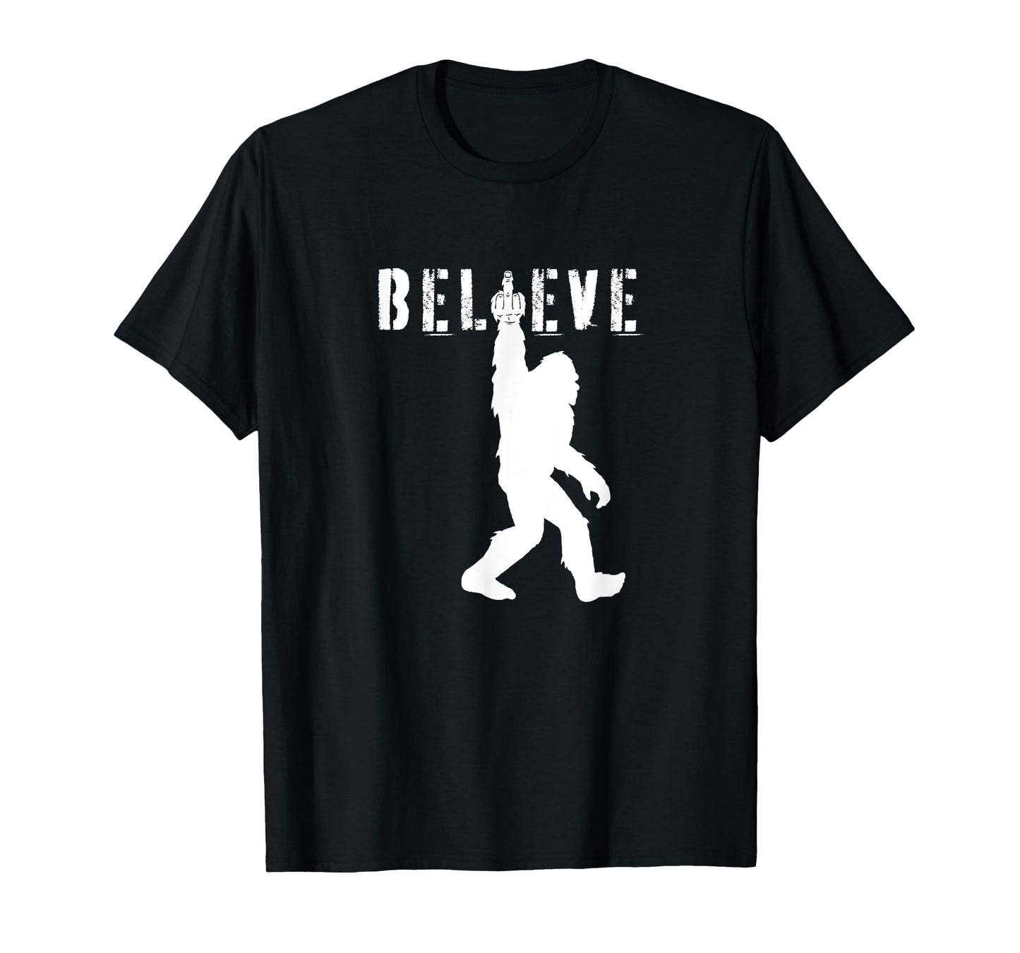 Funny Bigfoot Middle Finger for Sasquatch Believers T-Shirt