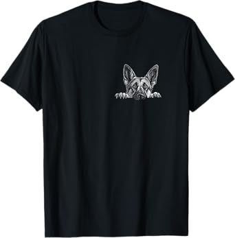 Pocket Funny Dog German Shepherd Dog Pet Lover Shepherds T-Shirt