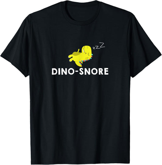 Dino snoring sleep cute dinosaur word game T-Shirt