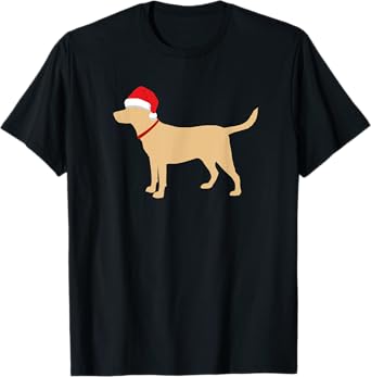 Yellow Lab Sweatshirt Santa Hat Cute Labrador Christmas Gift T-Shirt
