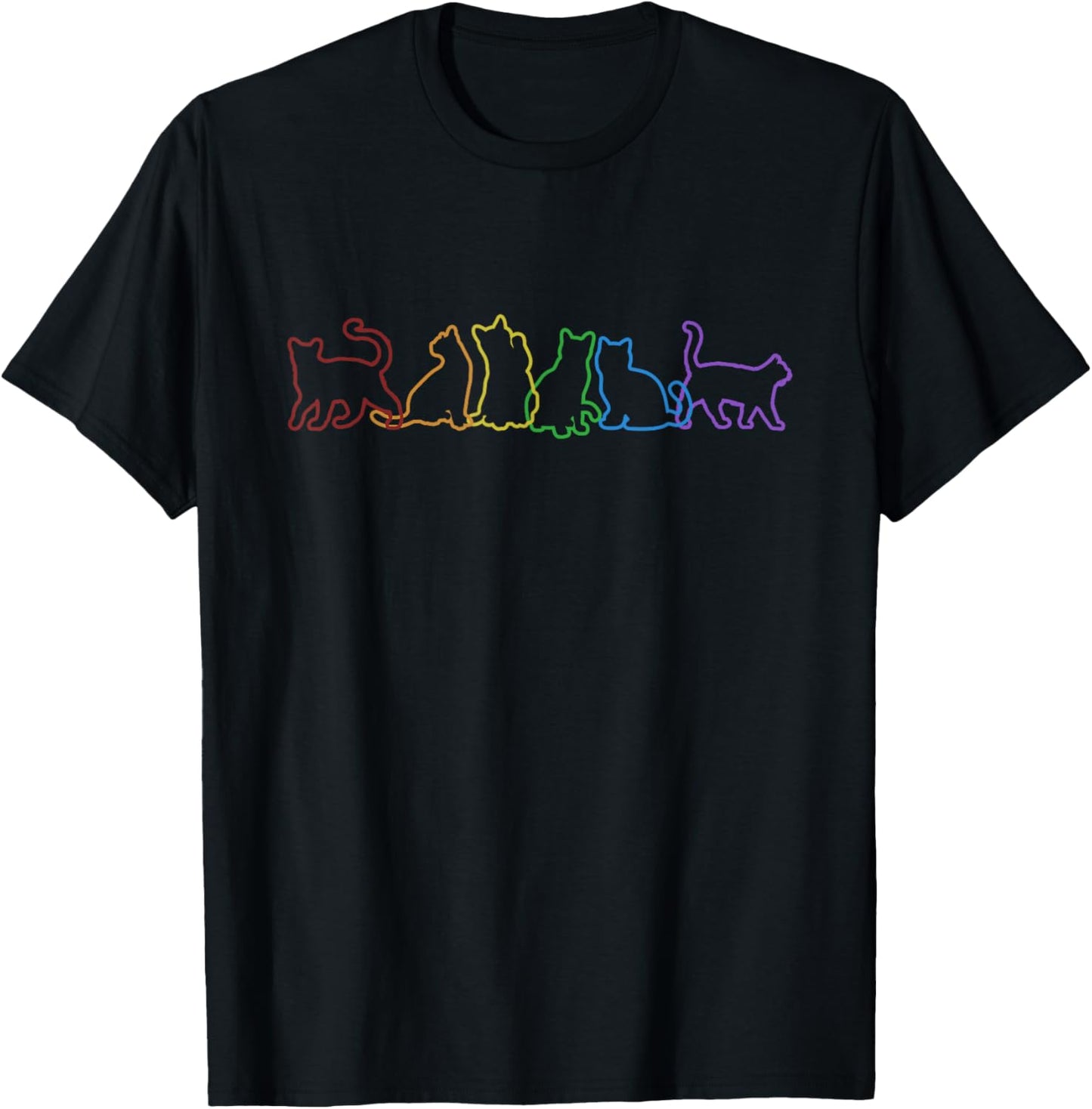 Cat LGBT Rainbow Cat Daddy Cat Mom Cat Lovers Funny Cat T-Shirt