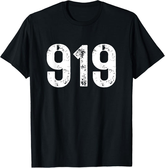 919 Area Code Raleigh North Carolina Telephone Area Code 919 T-Shirt