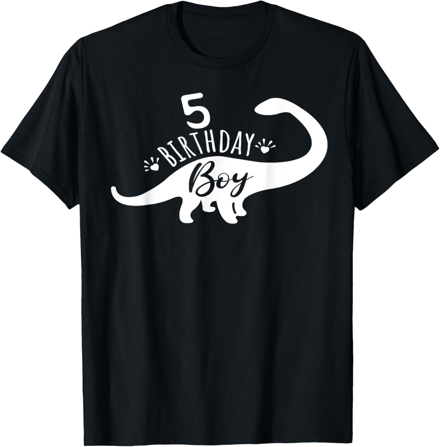 birthday dinosaur shirt kids shirt boys girls dinosaur 5 birthday boy T-rex T-Shirt