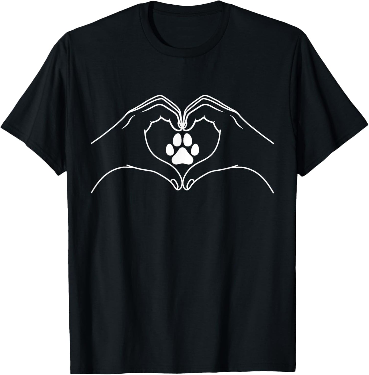 Cat Dog Paw Print Hands Heart T-Shirt