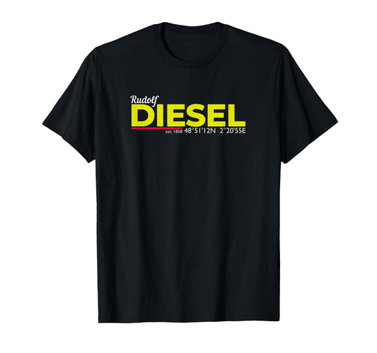 Rudolf Diesel 1858 I Diesel Tuning Diesel Engine I Diesel Tank T-Shirt