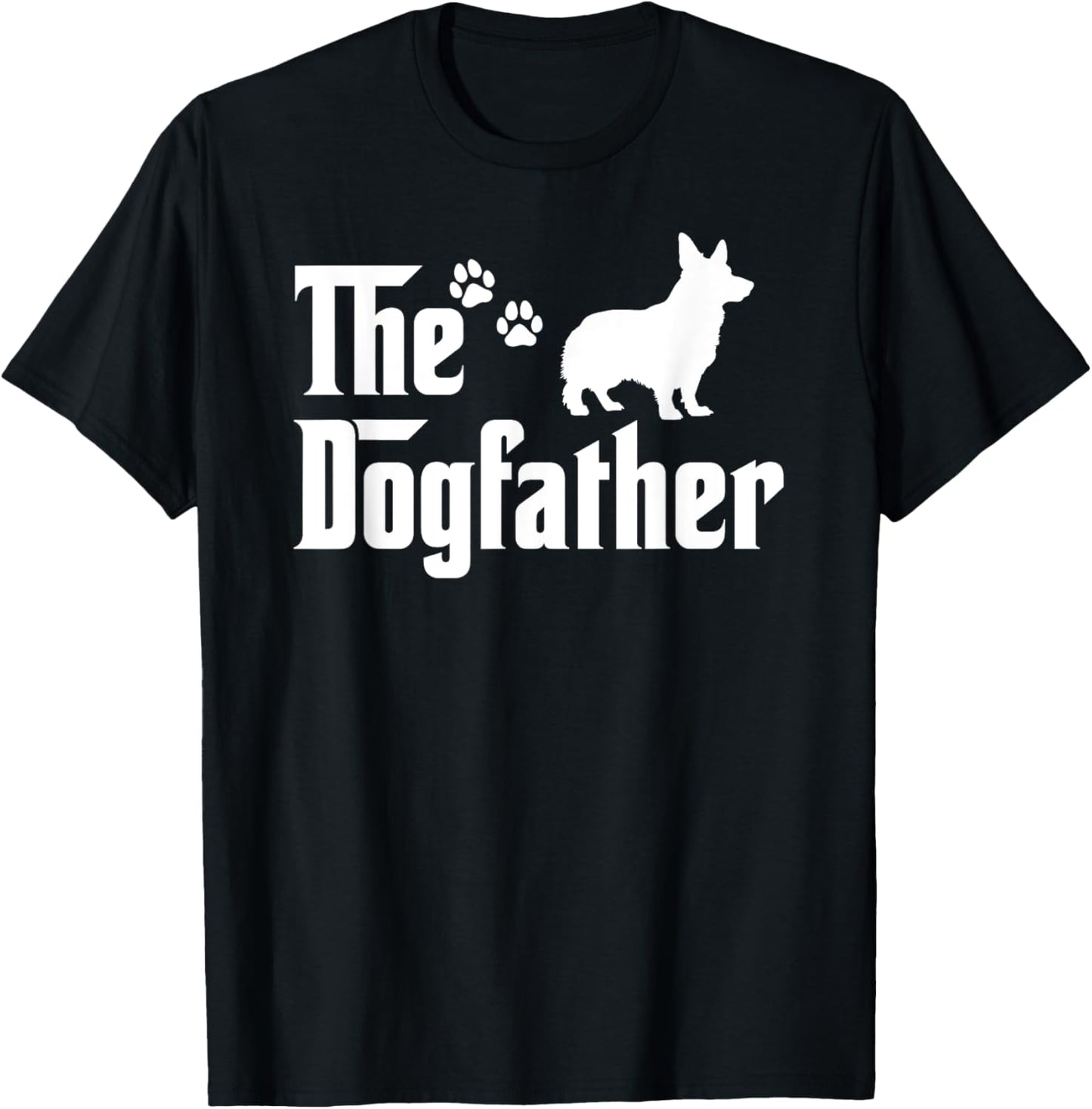 The Dogfather Tee Fathers Day Gift Dad - Dog Lover Corgi T-shirt for Men Women Kids