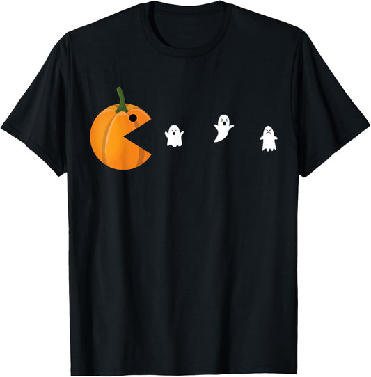 Halloween Pumpkin Face Patch Costume Men Women Fun Kids Boys T-Shirt