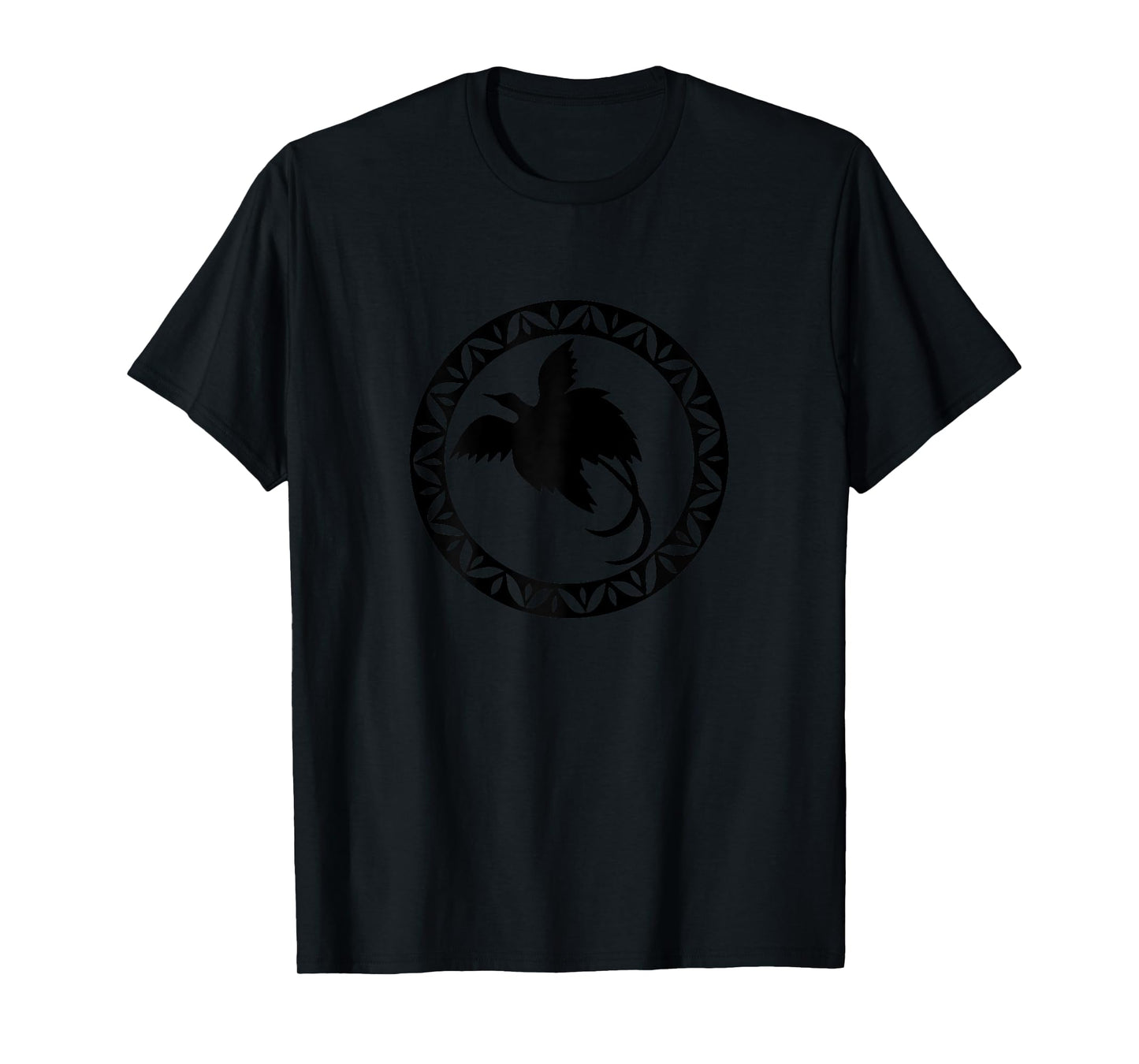 Womens Women - Papua New Guinea Bird Of Paradise in Tribal Circle T-Shirt