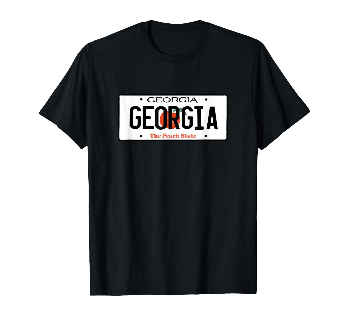 Georgia License Plate - Throwback Design - Classic T-Shirt