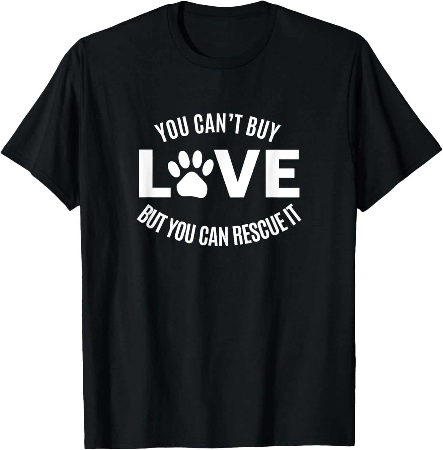 Love Paw and Rescue for Dogs and Cats T-shirt