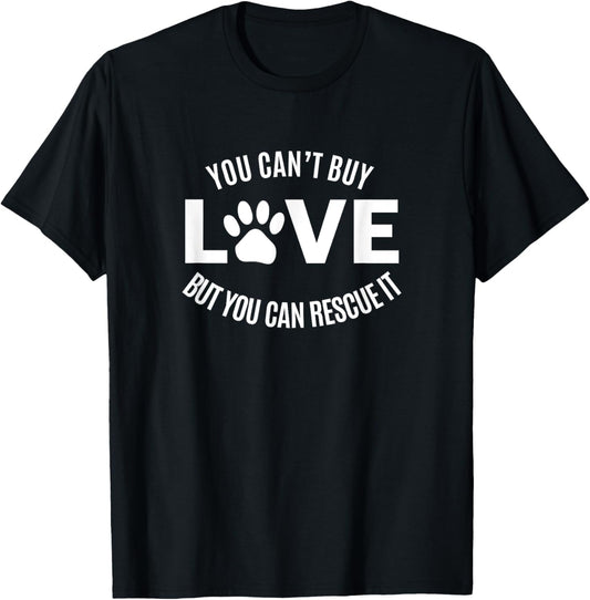 Love Paw and Rescue for Dogs and Cats T-shirt