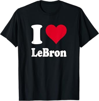 Red Heart I Love Lebron T-Shirt