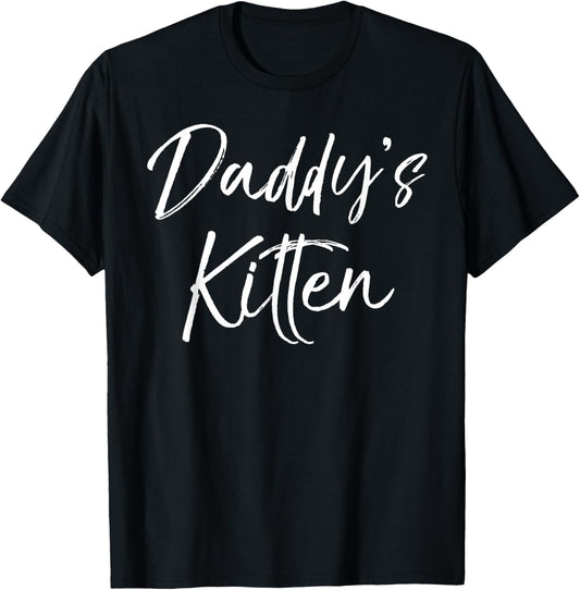 Cute Daughter Gift from Father of Cat Lovers Daddy's Kitten T-Shirt