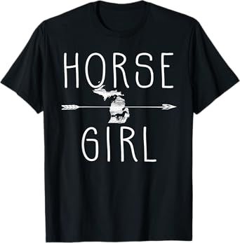 Michigan Horse Girl Shirt Gifts Michiganian Talk Derby To Me T-Shirt