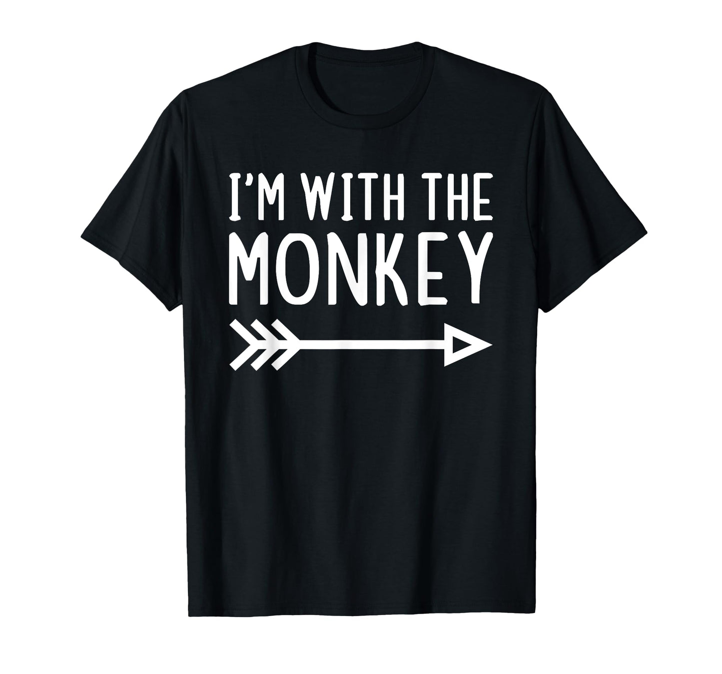 I'm With The Monkey Funny Matching Halloween Couple Costume T-Shirt