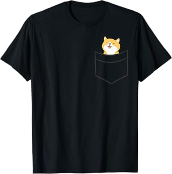 Shiba Inu In a Pocket Cute Pocket Shiba Inu T-Shirt