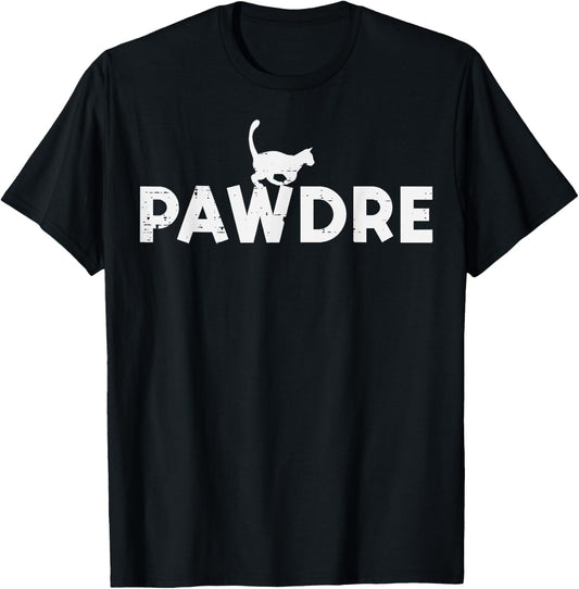 Mens Pawdre Cat Dad Cute Fur Papa Fathers Day Pet Paw Daddy T-Shirt