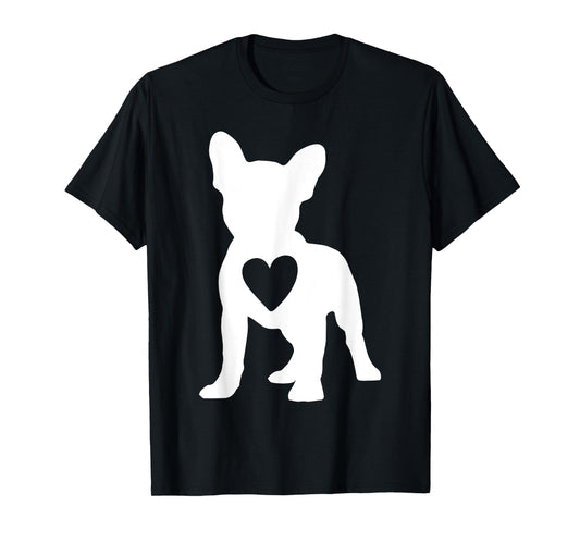 Love Frenchie Dogs Heart French Bulldog Dog Owner Gift Ideas T-Shirt