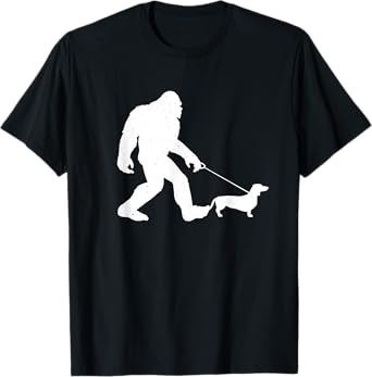 Bigfoot Walking Dachshund Shirt Funny Wiener Dog Gift T-Shirt